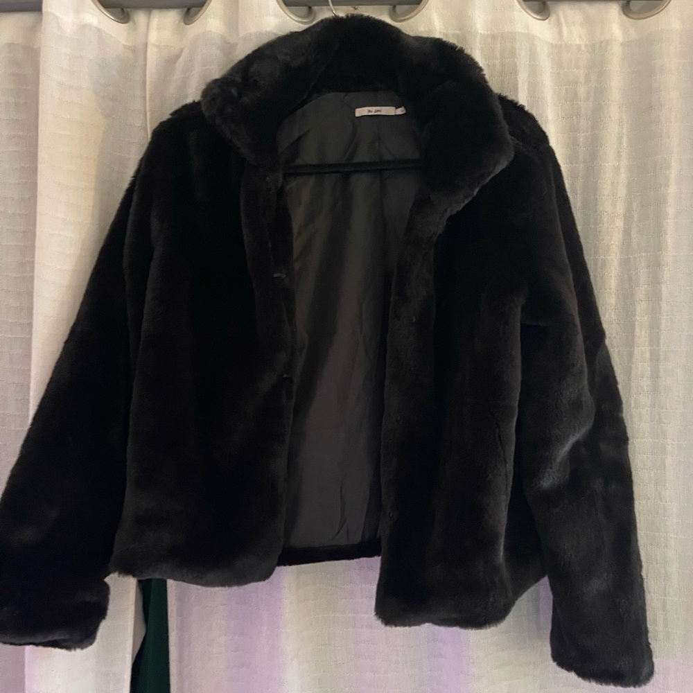 Francescas Black Fur Collared Jacket - image 2